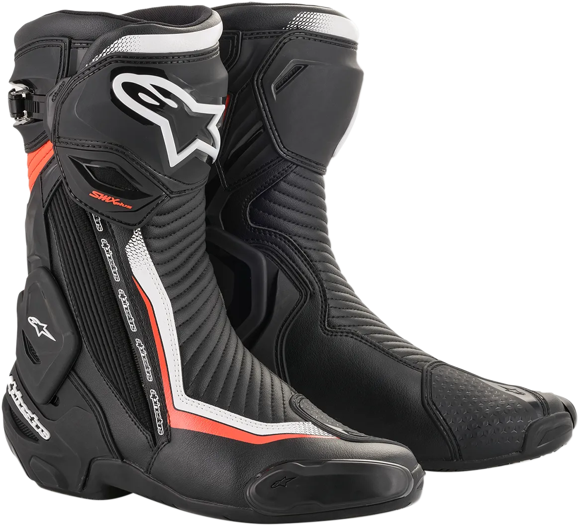 ALPINESTARS SMX  Boots - Black/White/Red Fluorescent - US 12 / EU 47 2221019-1231-47