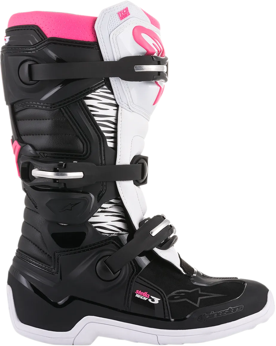 ALPINESTARS Stella Tech 3 Boots - Black/White/Pink - US 7 2013218-130-7