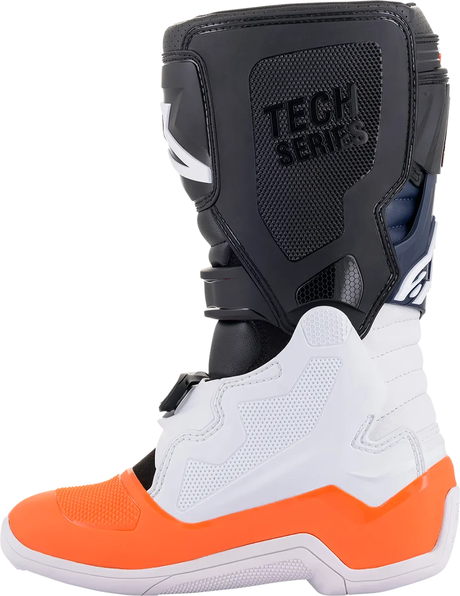 ALPINESTARS Tech 7s Boots Black/White/ Orange Fluo Sz 02 2015017-1241-2