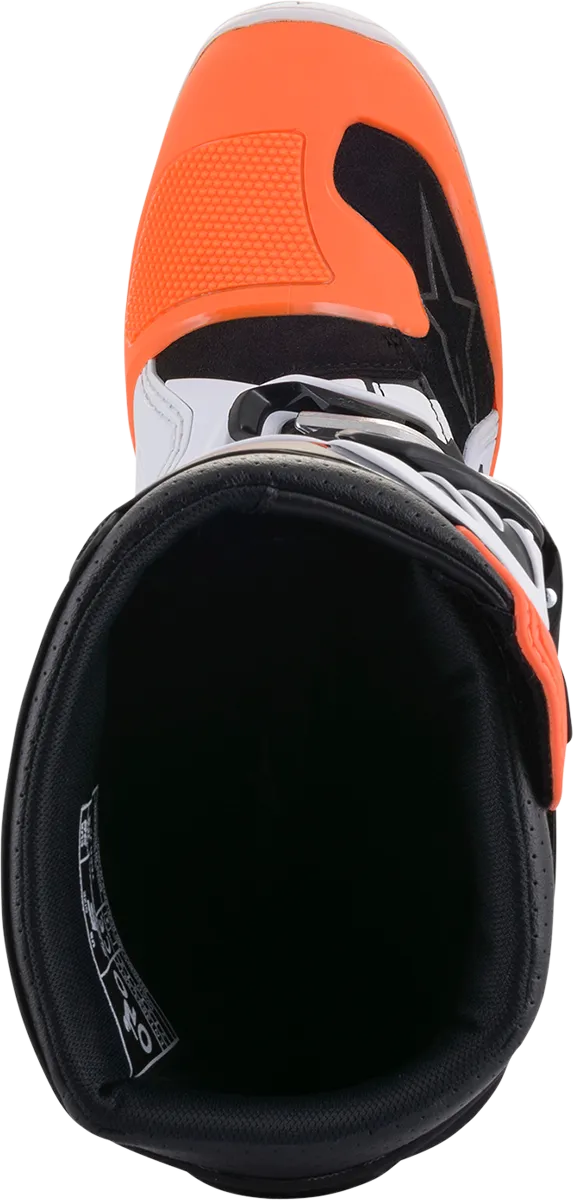 ALPINESTARS Tech 7s Boots Black/White/ Orange Fluo Sz 02 2015017-1241-2