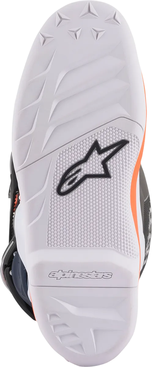 ALPINESTARS Tech 7s Boots Black/White/ Orange Fluo Sz 02 2015017-1241-2