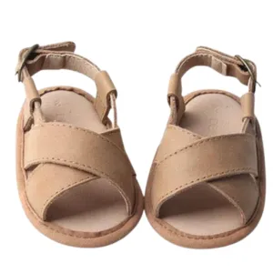 Deer Grace - Cross Sandal in Saddle