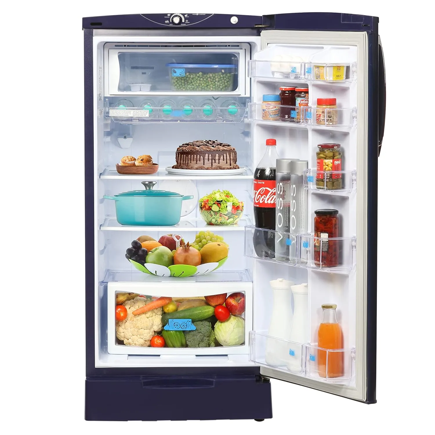 Godrej RD EDGE 205A THF BR BL 180 L 1 Star Direct Cool Advanced Capillary Technology With Jumbo Vegetable Tray Single Door Refrigerator (Berry Blue)