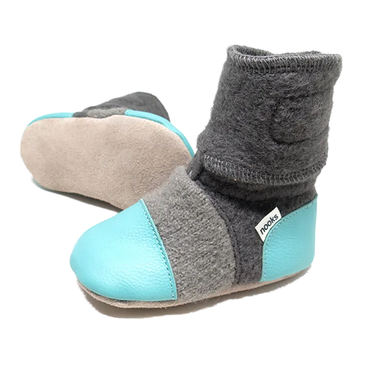 Lagoon Felted Wool Booties