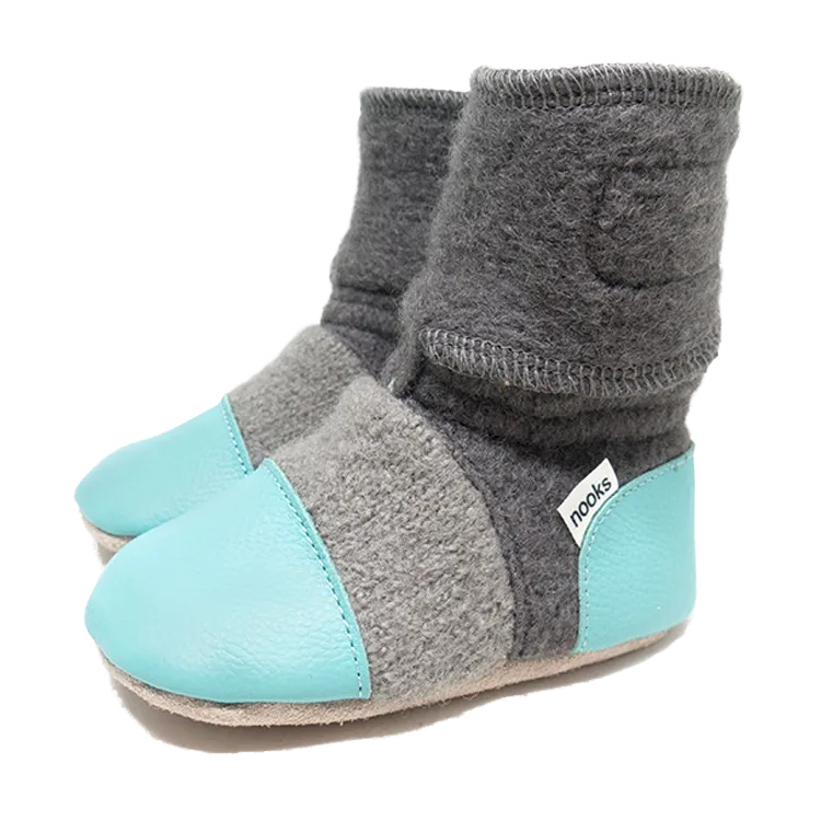 Lagoon Felted Wool Booties