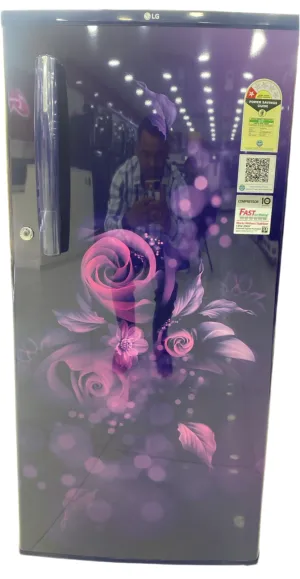 LG GL-B199OBEB 185 L 3 Star Direct Cool Single Door Refrigerator | Fast Ice Making | Stabilizer Free | Toughened Glass Shelves | Tinge Aqua Clear