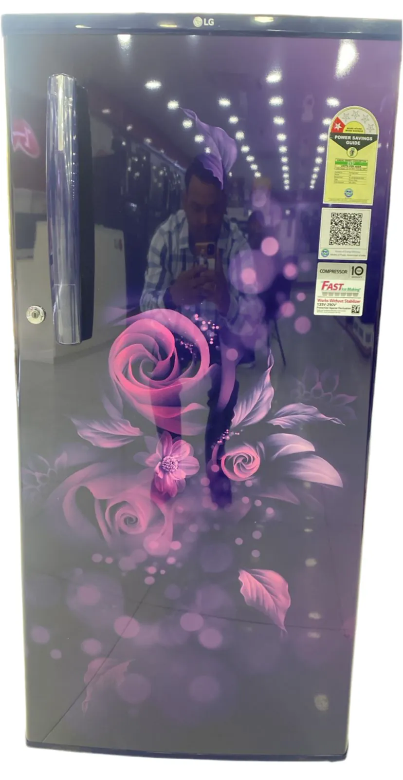 LG GL-B199OBEB 185 L 3 Star Direct Cool Single Door Refrigerator | Fast Ice Making | Stabilizer Free | Toughened Glass Shelves | Tinge Aqua Clear