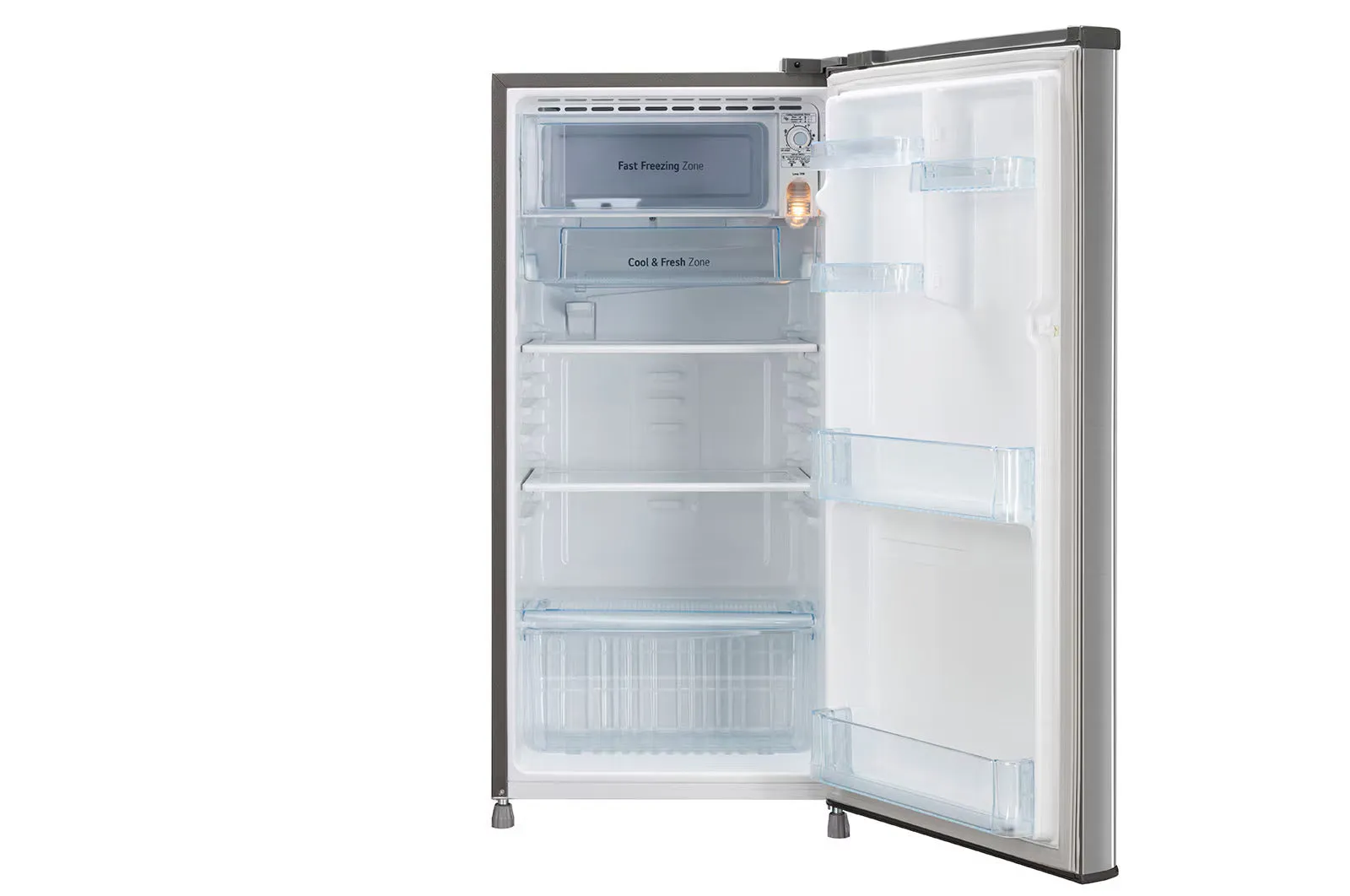 LG GL-B199OPZD 185 L Direct Cool Single Door 3 Star Refrigerator with Fast Ice Making  (Shiny Steel)