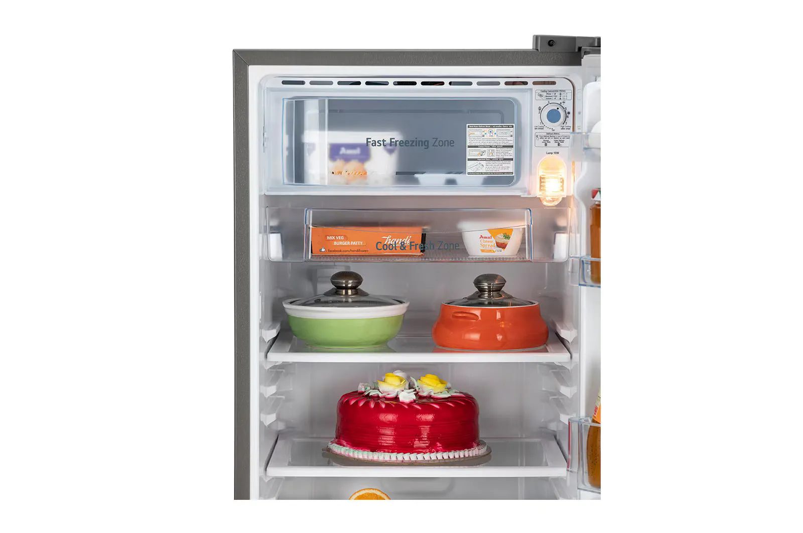 LG GL-B199OPZD 185 L Direct Cool Single Door 3 Star Refrigerator with Fast Ice Making  (Shiny Steel)