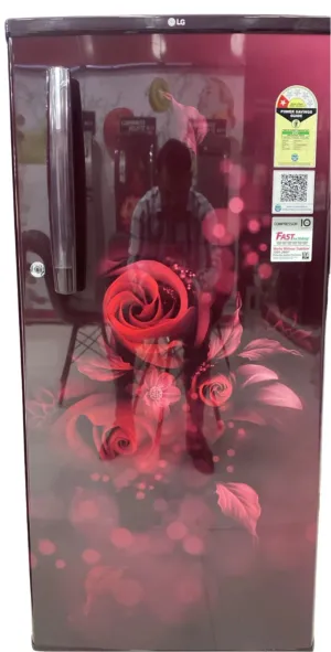 LG GL-B199OSEB 185 L 3 Star Direct Cool Single Door Refrigerator | Fast Ice Making | Stabilizer Free | Toughened Glass Shelves | Tinge Aqua Clear