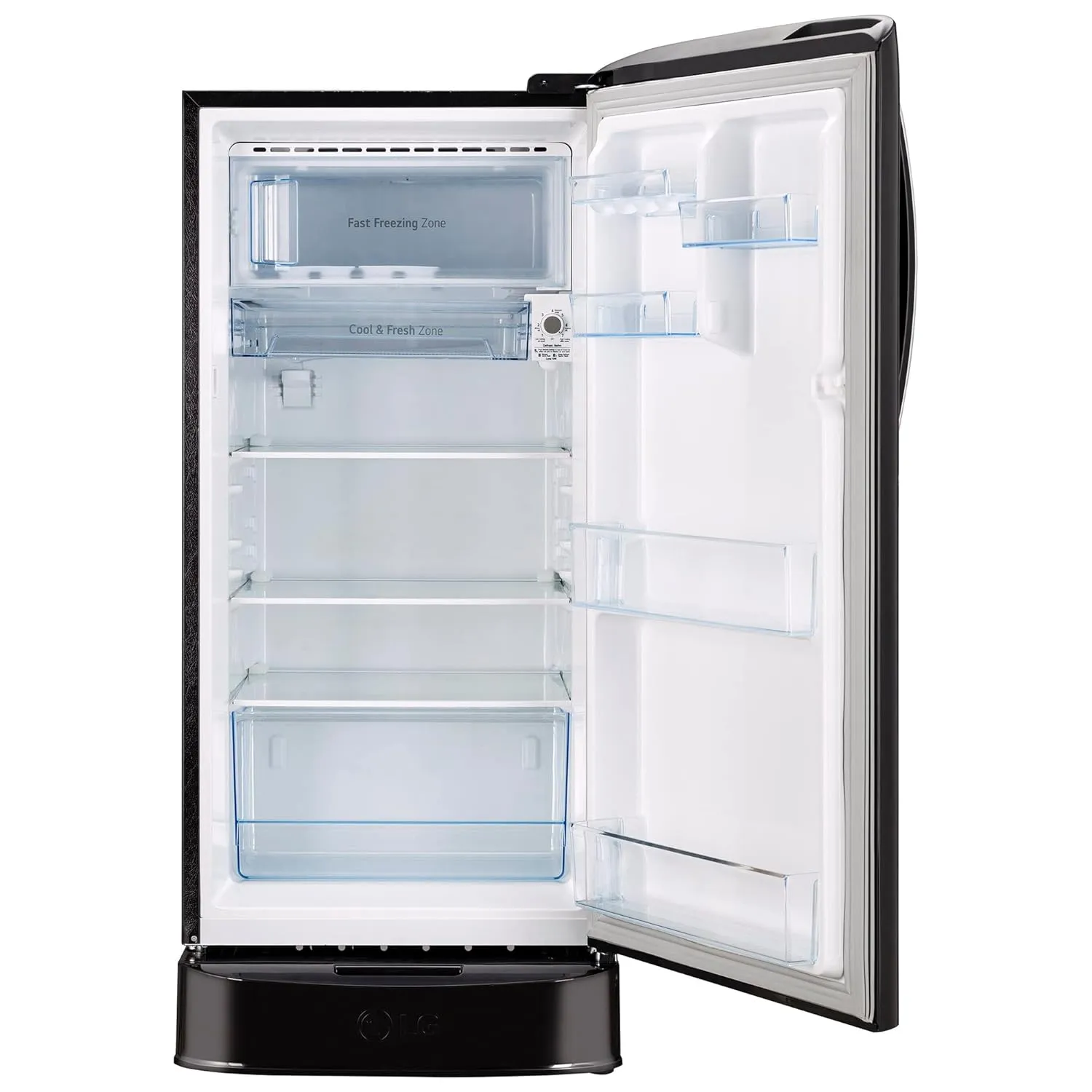 LG GL-D211HESZ 201 L 5 Star Direct-Cool Inverter Single Door Refrigerator ( Ebony Sheen, Base Stand with Drawer & Smart Connect, Gross Volume- 204 Ltr.)