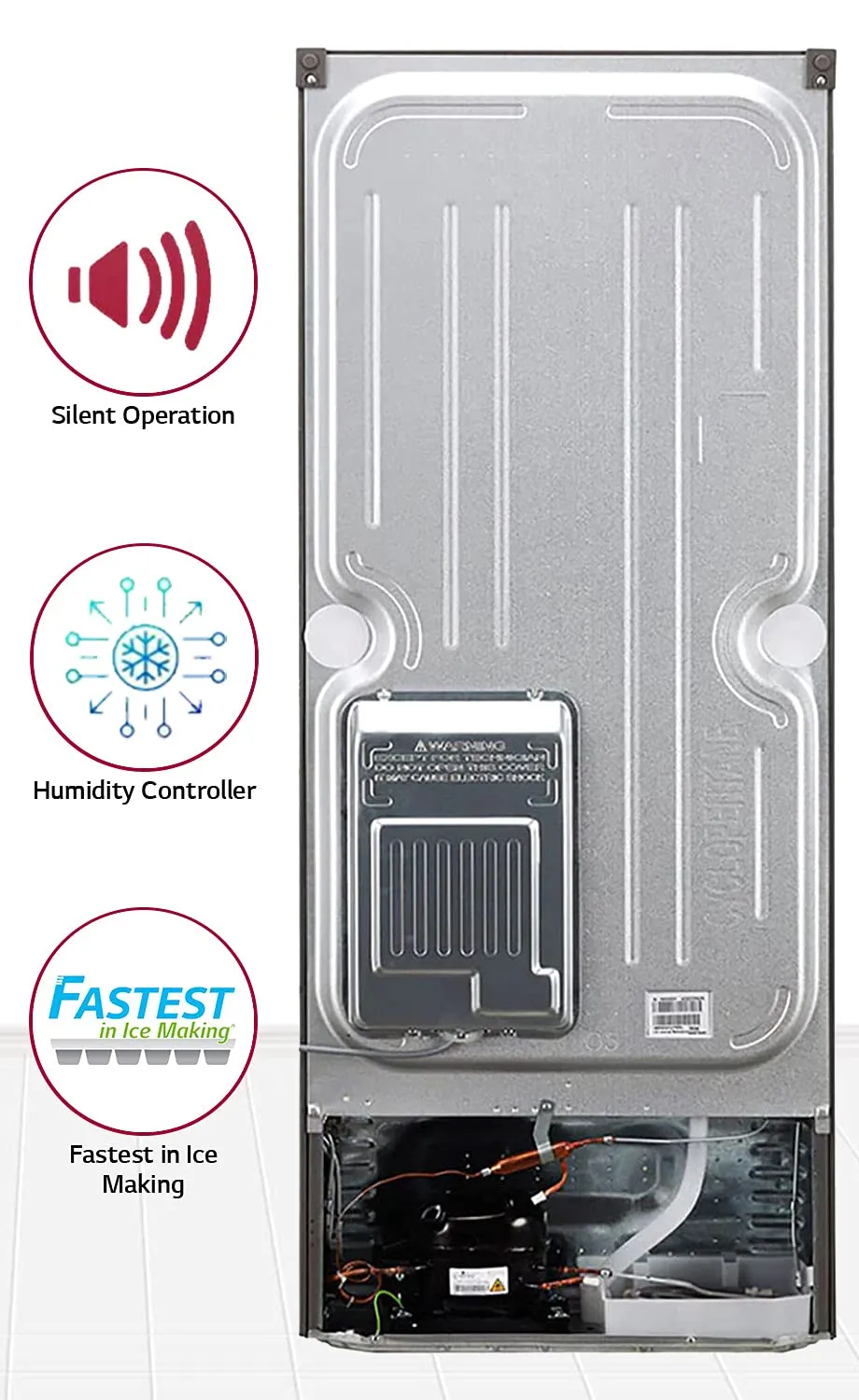 LG GL-N292DDSY 260 L 2 Star Inverter Frost-Free Double Door Refrigerator ( Dazzle Steel )