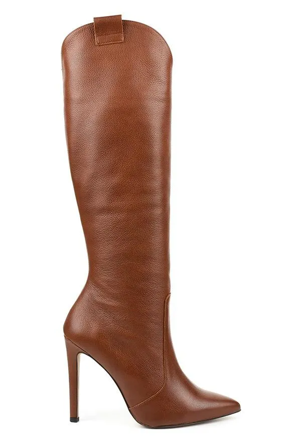 Mylene - High Leather Boots