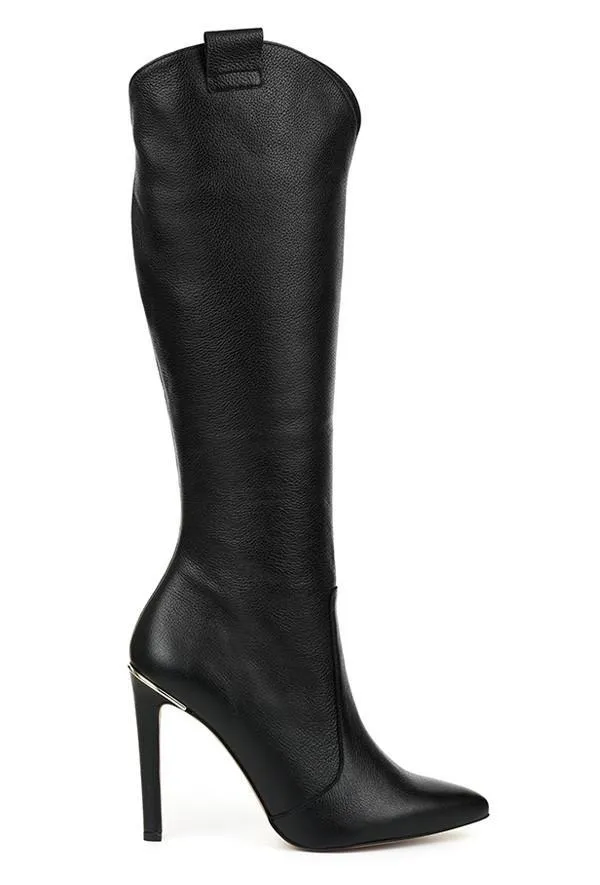 Mylene - High Leather Boots