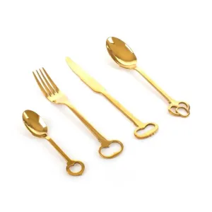 Seletti Keytlery Gold cutlery (Set of 4)